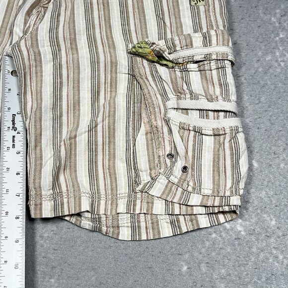 Miss Me Womens Size Large Multicolored Striped Cargo Bermuda Shorts 100% Cotton - Picture 10 of 15